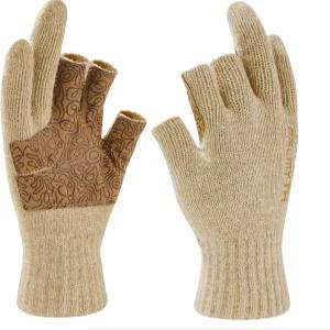 Palmyth 울 낚시 장갑 남녀 공용 겨울용 3절개 손가락 없는 따뜻한 방한