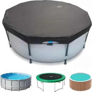 SIHAIAN 10피트 겨울 수영장 커버 지상 간편한 설치 원형 프로텍터 온수 욕조 친수성 및 방진 트램펄린