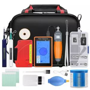 SumChan 14 in 1 광섬유 청소 키트 검사기 비디오 프로브 SCUPC STUPC LCUPC 인터페이스용 400배 펜 /SC