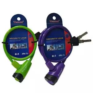 자전거 자물쇠 바이크 잠금장치 칼라 와이어락 미니 도난방지