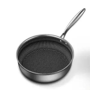 스테인리스 냄비+뚜껑 아노다이징 티타늄 코팅 팬 이중