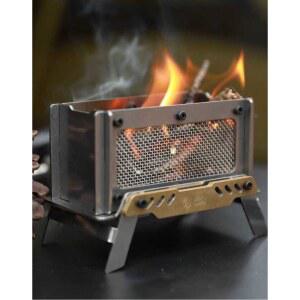 초미니 화목 난로 화로대 장작 방향제 초경량 컵난로 경량화 가방핀셋스탠드포함 경량 사각