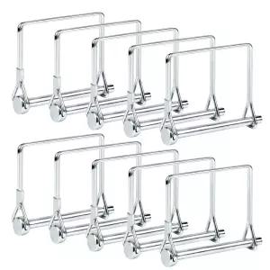 10 PCS 사각형 Pto 핀 샤프트 잠금 1 /4 히치 와이어 안전 커플러 x 23 농장 잔디 해치 및 정원용 트레일러