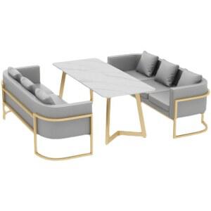 심플한 대리석 골드프레임 공주 거실테이블 스틸 커피테이블 세라믹 기본 공간 프레임