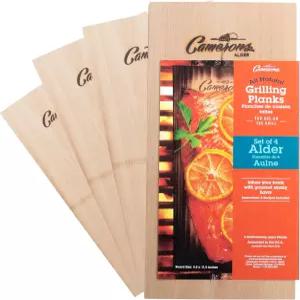 카메라몬스 앨더 그릴 플랭크 4팩5.5 x11.5 프리미엄 내추럴 우드 바비큐 연어 생선 돼지고기 채소 등에