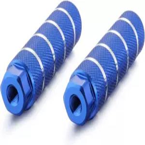 트와일라잇 차고 자전거 페그 2팩 3/8인치 26개의 톱니바퀴 알루미늄 합금 미끄럼 방지 발 파란색