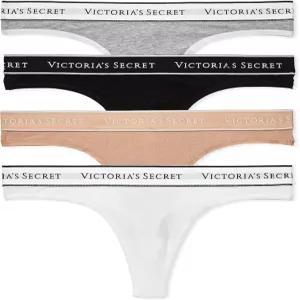 빅토리아 시크릿 여성용 코튼 로고 통 속옷 팬티 멀티 팩XSXXL