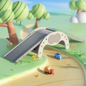 실내 클라이밍 슬라이드웨이 스윙 놀이터 4-in-1 기능: 슬라이드, 암벽 등반, 밸런스 보드 및 크래들 안전