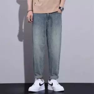 빈티지 팬츠 남성용 청 청바지 연청 테이퍼드 배기핏 트렌디 배기 9부 원픽1