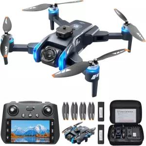 카메라가 장착된 GPS 드론 2K 4.5인치 LCD FPV 리모컨 2개의 배터리로 비행 시간 50분 브러시리스 모터