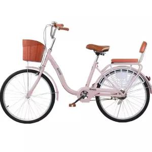 클래식 24인치 자전거 장보기 여성 출퇴근 6단