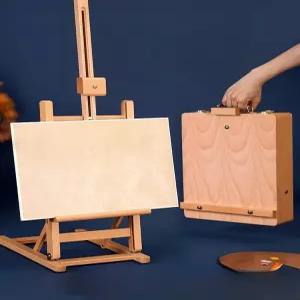 미니 미술도구 정리함 이젤 상자 휴대용 스케치 가방