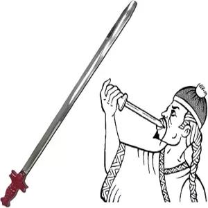 마일스 매직 마술사의 슈퍼 소드 삼키기 기믹 클로즈업 스트리트 일루전 리얼 스테이지 마술 트릭