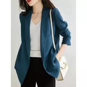 헐크 여자 여성용 캐주얼 봄가을 여신 포멀 미니멀 정장 코트 재킷 KKE3