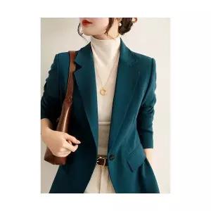 헐크 여성용 여성 정장 자켓 코트 슬림핏 스타일 봄가을 숏블루 KKE3