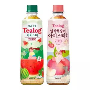 티로그 아이스티500ml 제로칼로리) 망고수박 12개 + 납작복숭아 12개