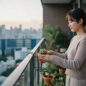 아파트 베란다 난간 걸이대 다육이 식물 선반 거치대 철제 꽃