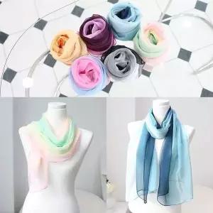 그라데이션 쉬폰 롱 스카프 머플러 목도리 간절기 여