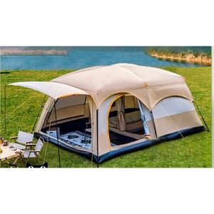 대형 텐트 2개와 KTT 매트리스 2 7 간편한 조립되는 그린 캠핑텐트 다크