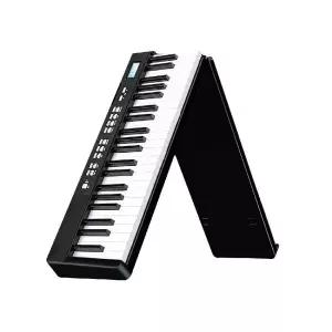 휴대용 접이식 61건반 전자피아노 초보자 퍼플 키보드 연습