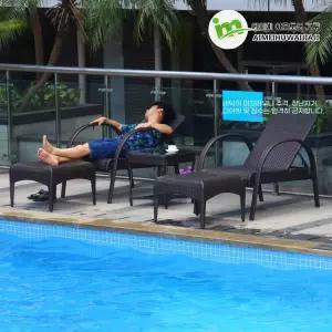 라탄캠핑의자 접이식 휴대용 발코니 펜션의자 캠핑테이블 야외정원