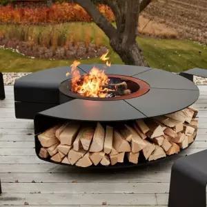 대형 캠핑 화로대 야외용 테이블 장작 스토브 접이식