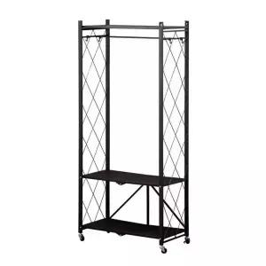 이동식 철재행거 옷걸이 옷방행거 옷 정리 수납 폴딩 행거 원터치 철제