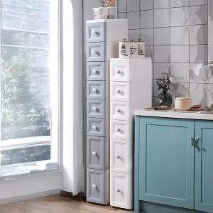 틈새 좁은 주방 슬림 서랍장 제품 플라스틱 5단