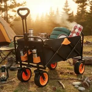 바퀴큰 광폭 타이어 웨건 캠핑 낚시 카트 트롤리 폴딩 수레 피크닉 낚시용 대형 손수레
