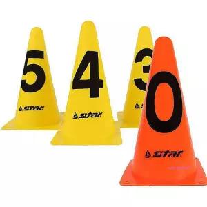 스타 축구 10개세트 트레이닝 1P 칼라콘 훈련 숫자cde073