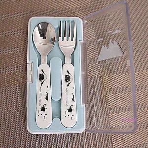 유아 1P 304 케이스세트 스텐 식기 포크 스푼 이유식 이유식식기uvw303