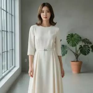 여성 슬림핏 허리라인 강조 원피스 가죽 벨트 데일리 허리띠