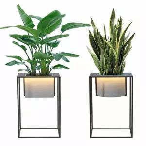 거실화초 인테리어식물 무드등 화분 테이블 홈데코 조명 침실 북유럽풍