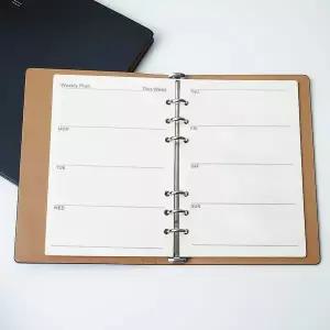 6공 주간 다이어리 속지 필기 용품 채움 A5 사이즈 리필 용지