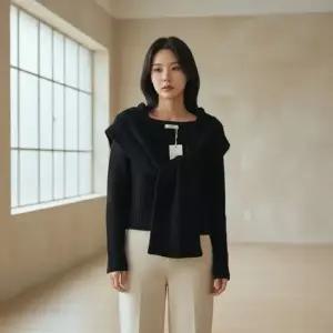 겨울 니트 후드 숄 머플러 케이프 가디건 망토 스카프 방한용품