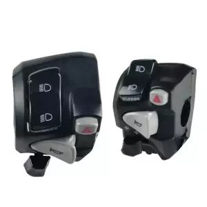 오토바이 경적 턴 스위치 22mm 핸들바 교체용 하이/로우 빔 컨트롤 버튼 혼다 클릭150 좌측용