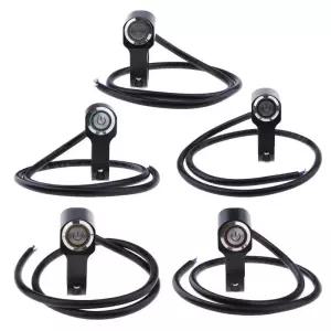 오토바이 핸들 바 헤드라이트 스위치 및 와이어 방수 켜기/끄기 25mm