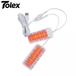 톨렉스 열전기 USB 장갑 히터 가열 탄소 섬유 천 스키 겨울 난방 필름 패드 추위용