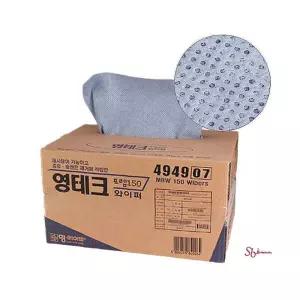 산업용 와이퍼 제거용 청소용 기름때 150매 대형 얼룩 와이프 산업용기름때 닦기용nop025