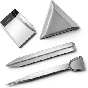 4PCS 구슬 스쿱 공예 보석 다이아몬드 세트 진주 라인스톤 픽업 및 정리 도구를 위한 분류 트레이가 있는