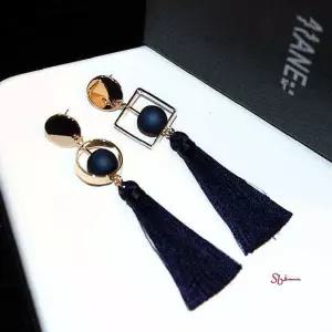 컬러 볼 블랙OC 귀걸이 패션 태슬 볼태슬xyz859