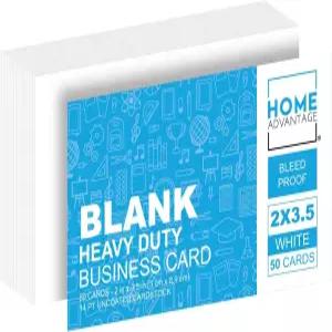 홈 어드밴티지 2x3.5 빈 인덱스 카드 - 50팩의 노트 헤비 듀티 스톡을 사용하여 출혈 방지 기능을
