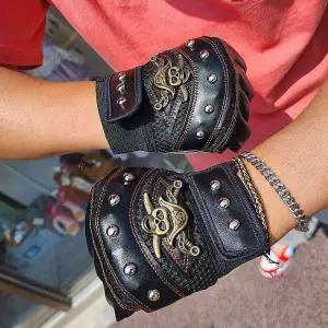 스컬 바이크 글러브 블랙 해골 오토바이 장갑 라이더wxy009