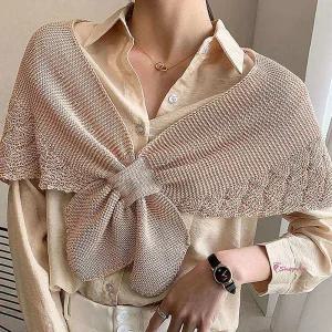 여자 어깨숄 케이프 레이어드 간절기 니트 숏 핑크 숏어깨숄lmn522