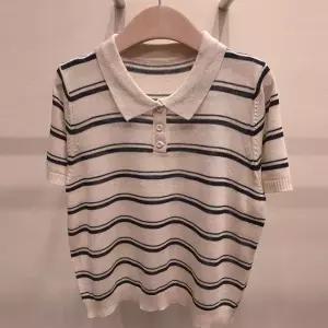 [샵앤] 여성 카라넥 단추오픈 단가라 여름 반팔 니트 티셔츠 21DS-WKN-5179-베이지