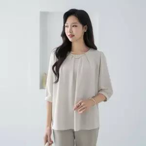 엄마옷 마담4060 진주체인 중년여성 데일리 블라우스 -RBL2603037-
