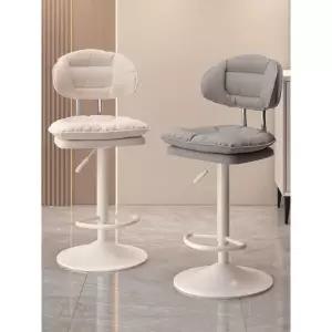 프리미엄 높이 조절 의자 베이지화이트 메이크업 파우더룸 침실 스툴 레더 체어 A