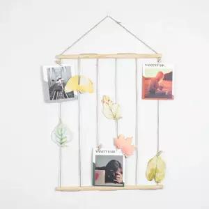 우드 포토 행거 노끈 벽에 사진 걸기 붙이기 꾸미기 PoJ8+4CCB