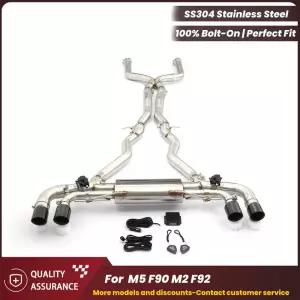 ECCF 스테인리스 스틸 밸브트로닉 배기 시스템 BMW M5 F90 M8 F92 조절 가능한 스포츠 사운드 고성능 튜닝