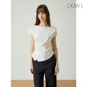 듀엘 DEWL 크리스탈 버튼 드레이프 블라우스 WH_D243MSC010 3674388